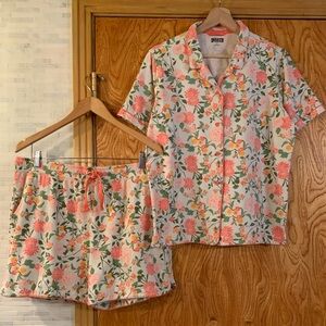 Duluth Trading Co Floral Short Pajama Set